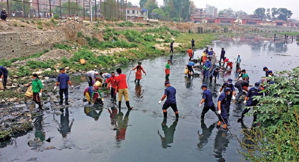 वाग्मती सफाइ महाअभियानको ६१६औँ हप्ता पूरा, फेरिएन अवस्था